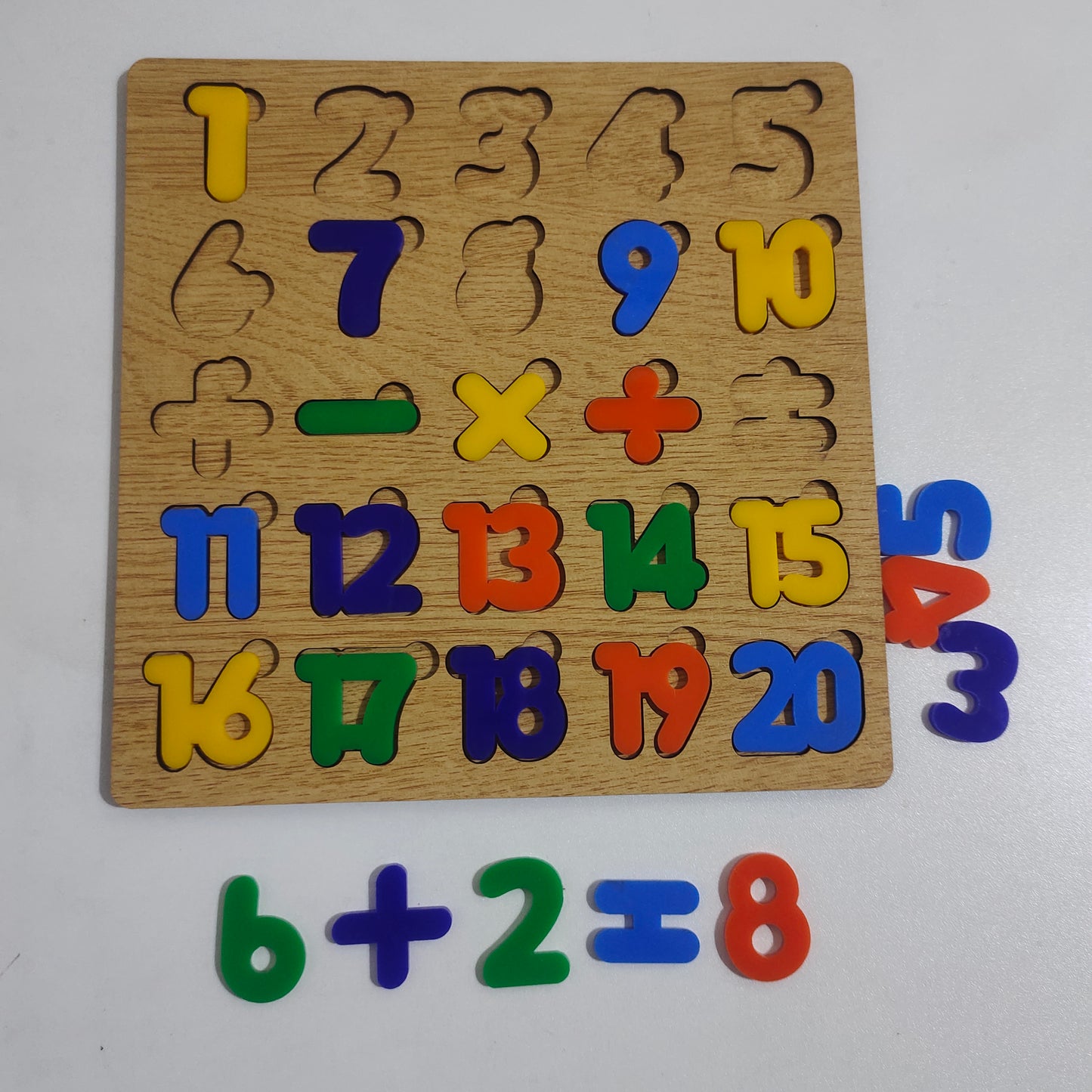 Learning toys For Kids' Wooden Alphabet | Puzzles & Numbers Count Board, Colorful ABC