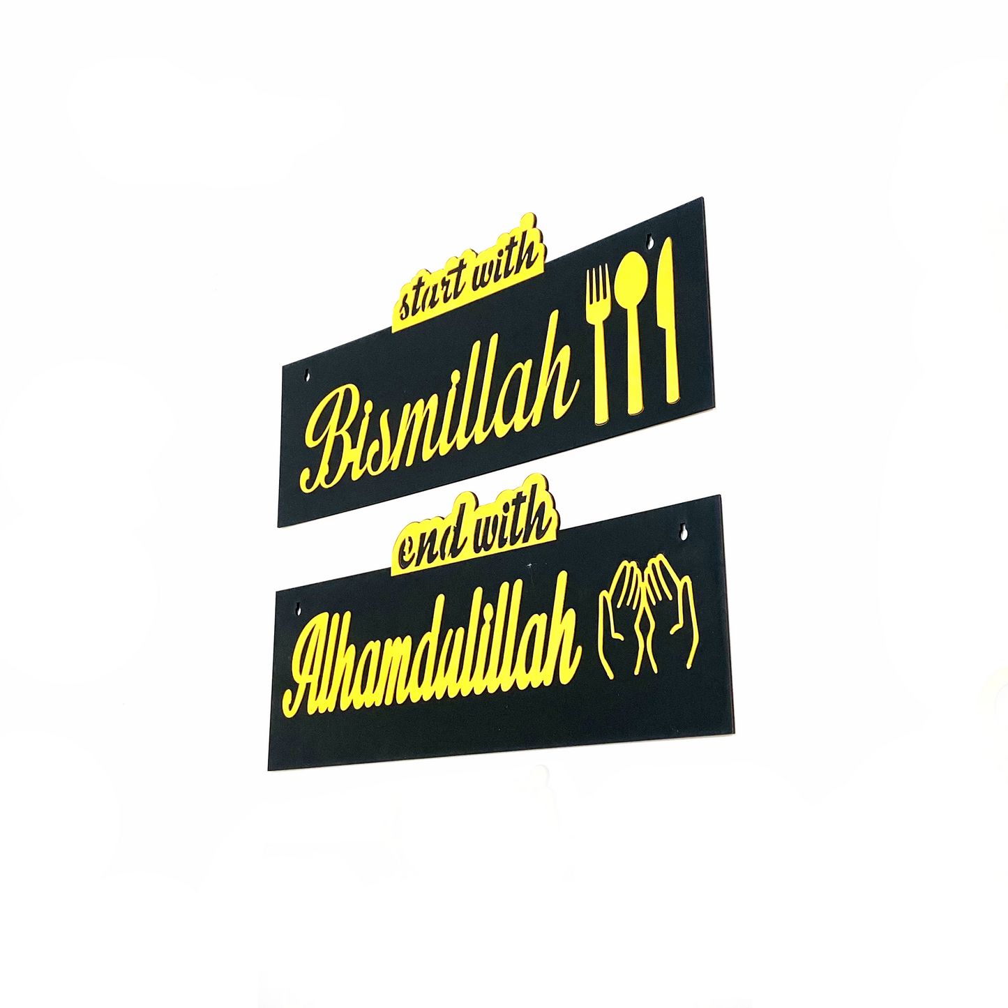 Kitchen Dua Start with Bismillah & End With Alhamdulillah English
