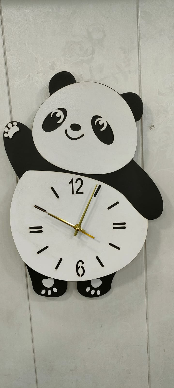 Panda Wall Clock, Living Room and Kids Room, Home Decoration Hanging Clock Kids Room Clock