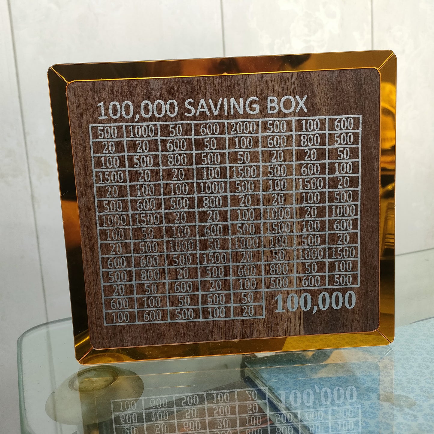 Wooden Money savings box (100000)