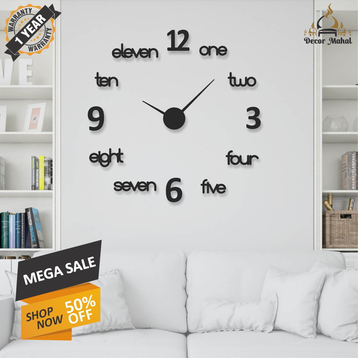 3D DIY Wall Clock