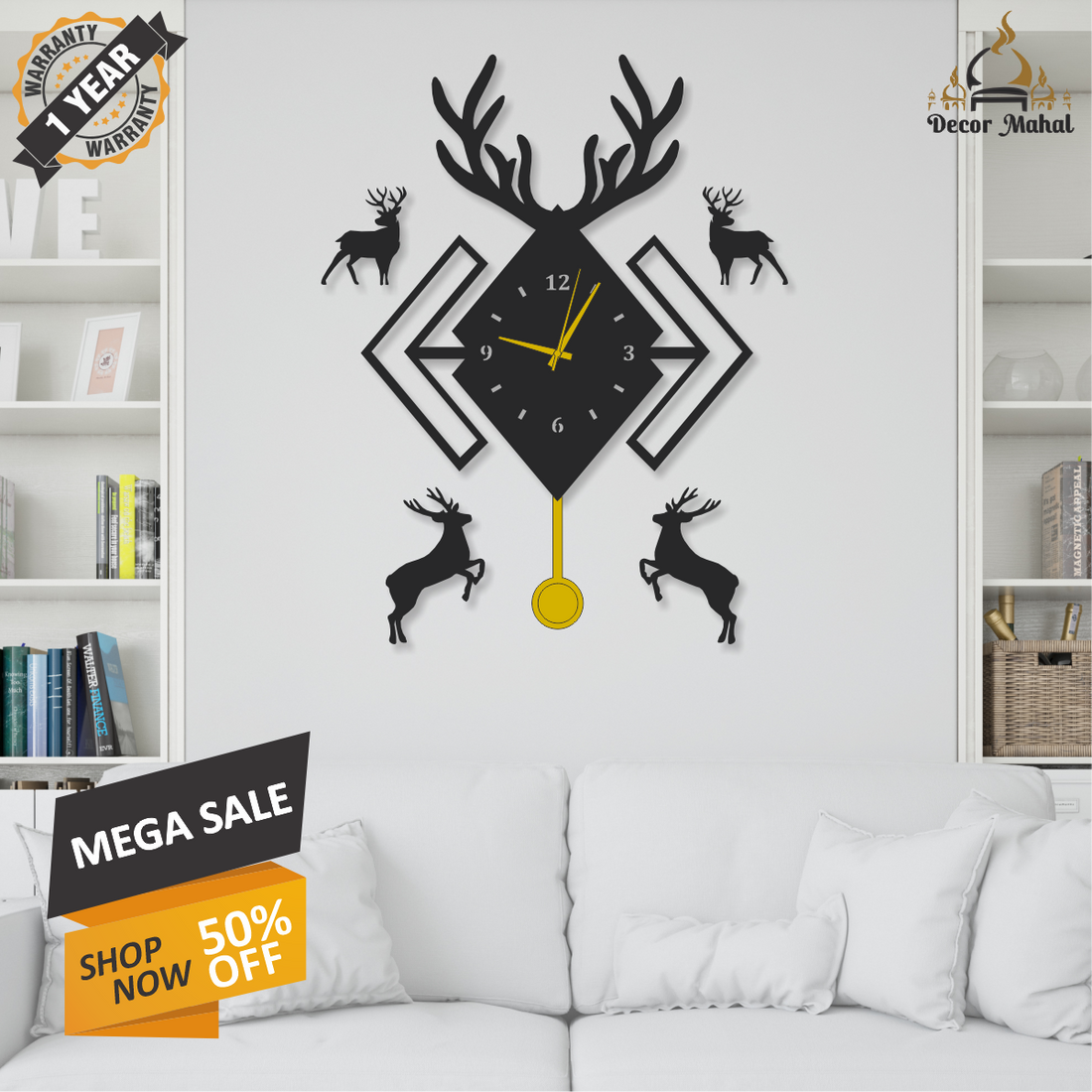 Dear Markhor Clock – DecorMahal