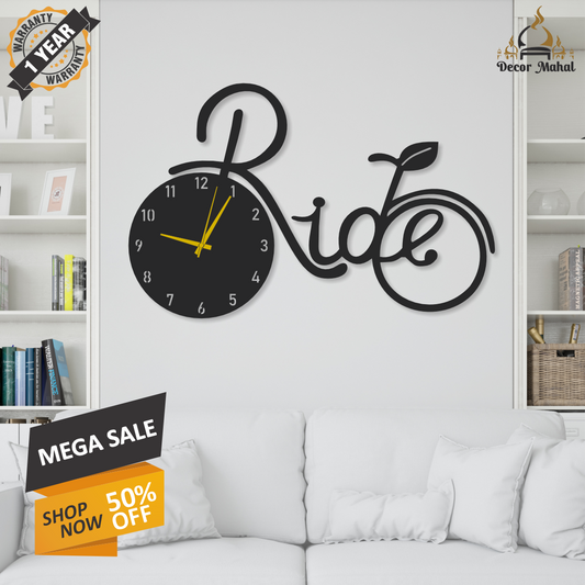 Ride Bicycle Big Wall Clock