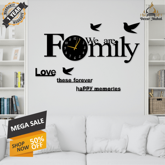 We are Family Clock