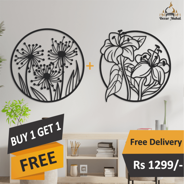 Flower A + Flower B Wall Decor – Decormahal